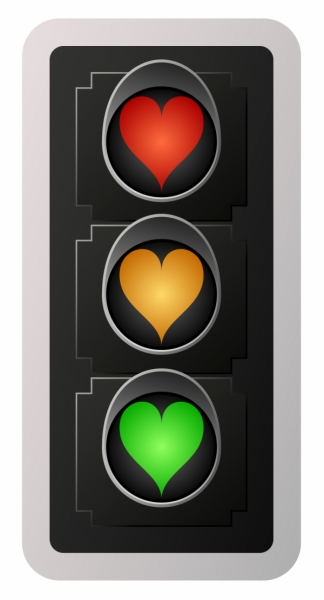 traffic light hearts eps vector sjpg2297